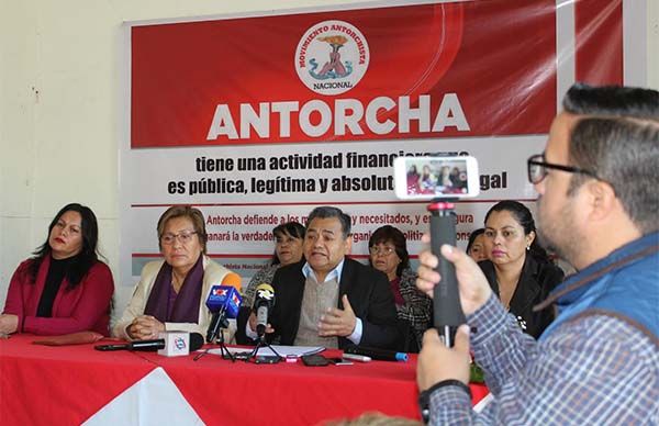 Ataque mediático en lugar de obras,  informa en conferencia de prensa líder antorchista