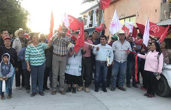 Inauguran obra gestionada por Antorcha en Pedro Escobedo