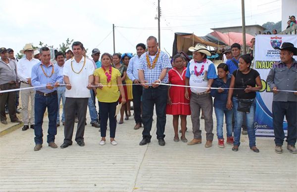 Antorchistas de San Francisco, inauguran pavimentación de avenida principal