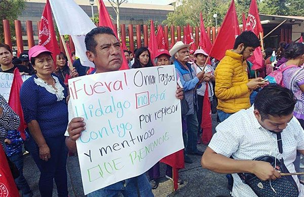 Capitalinos exigen en la Cámara de Diputados cese la represión del gobernador de Hidalgo, Omar Fayad