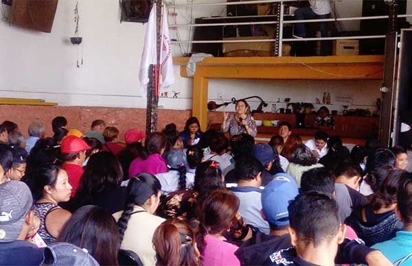 Antorchistas de Tláhuac realizan su coordinadora de plenos 