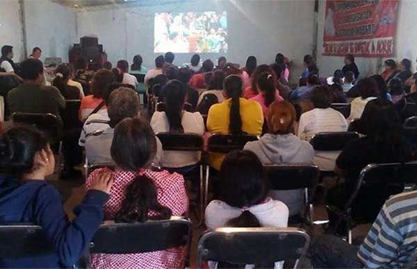 Antorchistas  de Azcapotzalco realizan su coordinadora de plenos