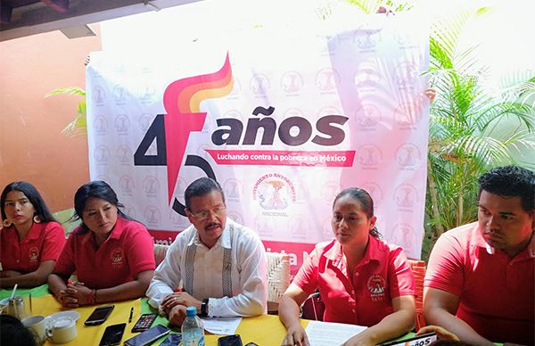 Antorchistas de Colima anuncian festejos por el 45 Aniversario de lucha organizada  