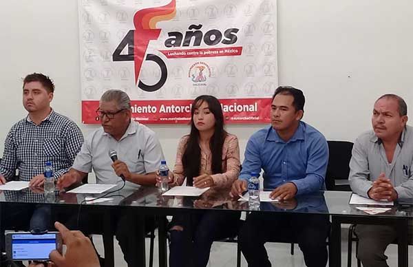 Antorchistas quintanarroenses anuncian magnos eventos para festejar el 45 Aniversario de Antorcha