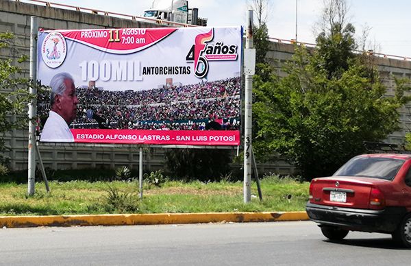 Se acerca el día para festejo del 45 Aniversario de Antorcha en SLP    