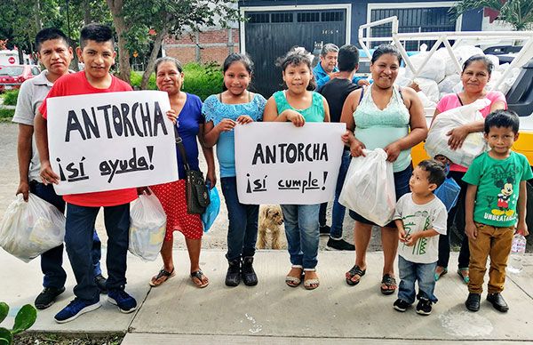 Lucha organizada en Antorcha obtiene tres mil despensas para familias humildes 