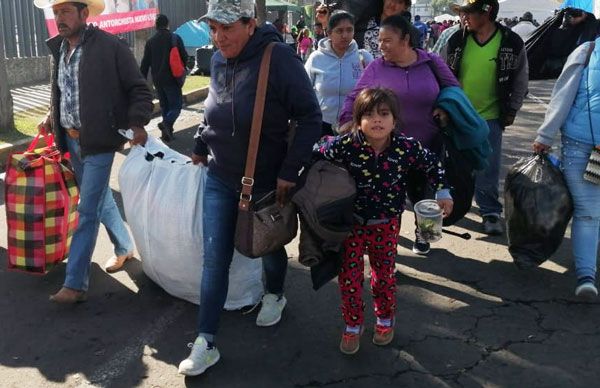 Ahora somos más fuertes; concluye plantón antorchista en el Congreso de la Unión 