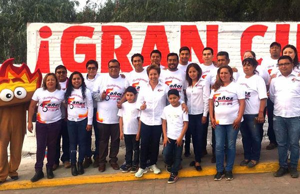 Ixtapaluquenses realizan invitación al gran cierre del 45 Aniversario de Antorcha