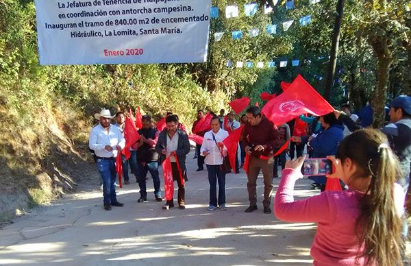 El proyecto Antorcha Construye Michoacán logra inaugurar una obra más para campesinos en Tlalpujahua