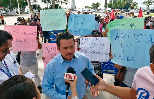 Intimida comisario ejidal con amenaza de desalojo a habitantes de Mártires Antorchistas    