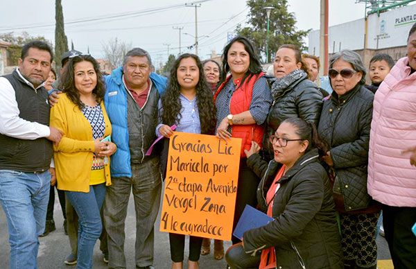 Quedan atrás baches al inaugurar segunda etapa de calle El Vergel