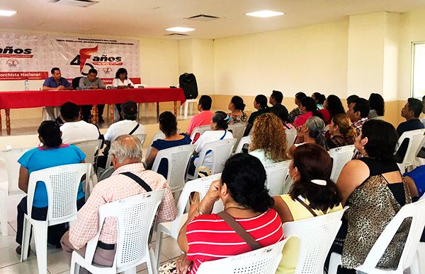 Ofrecen plenistas de Tabasco solidaridad con líderes de Antorcha