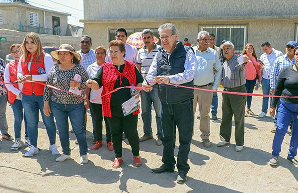 Concluimos guarniciones y banquetas en Corte Huatongo