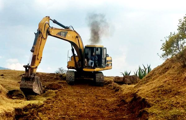 Construyen jagüey para captación de agua en Ixtapaluca 