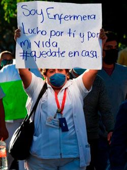 Nuestra solidaridad con el personal de salud, primera línea de defensa en la lucha contra covid-19