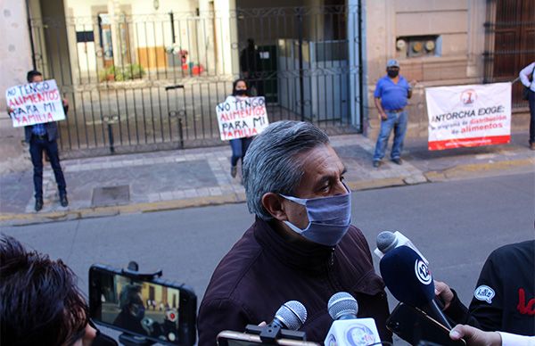 Protestan antorchistas en Durango por falta de alimentos