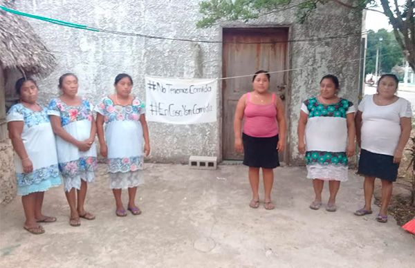 Indígenas mayas antorchistas reciben apoyo alimentario