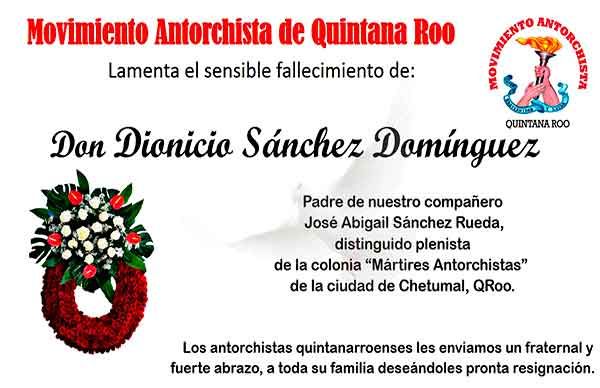 Esquela: Dionicio Sanchez Dominguez 