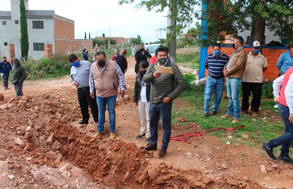 Emprende Trancoso obra sanitaria en barrio Refugio de Arriba