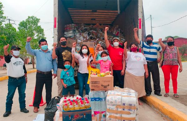 Llegan a Tabasco 10 toneladas de ayuda desde Ixtapaluca, Edomex 