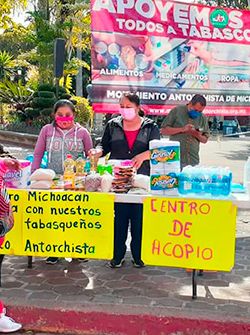 Indígenas purépechas envían apoyo a damnificados tabasqueños