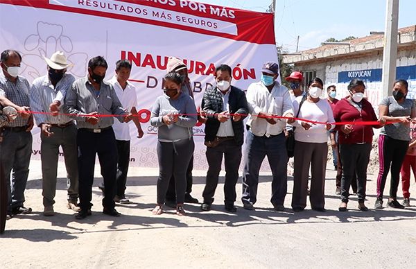 Inauguran ampliación de drenaje en Ocoyucan