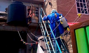 Antorcha beneficia a más de 300 familias con sanitización de viviendas en Los Reyes La Paz