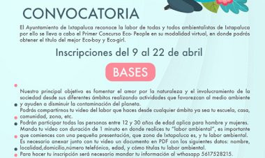 Invitan a participar en el primer concurso “Eco-people” en Ixtapaluca