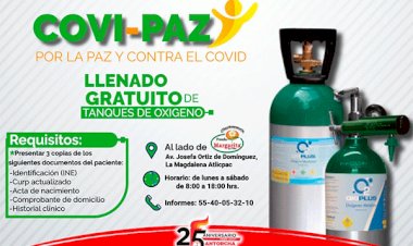 Sigue el llenado gratuito de tanques de oxígeno en Los Reyes La Paz