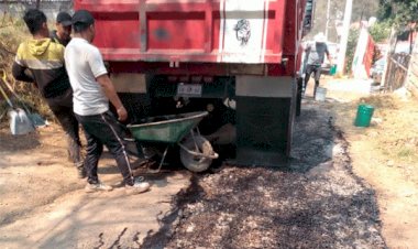 Antorcha gestiona asfaltado para Santa María Magdalena Cahuacán