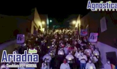 Ariadna Ayala de Morena empieza campaña amenazando