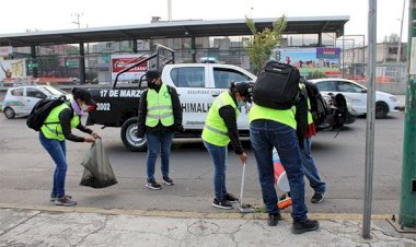 Policía de Chimalhuacán promueve espacios limpios y seguros