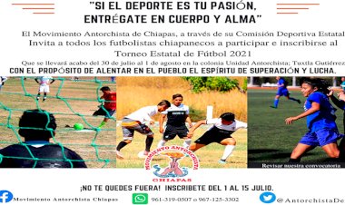 Chiapanecos lanzan convocatoria para Torneo Estatal de Futbol 2021