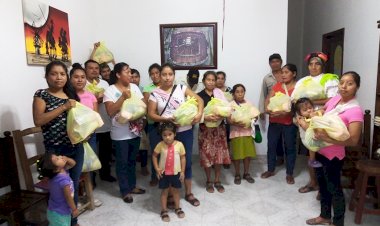 Reciben apoyos alimentarios familias adheridas a Antorcha en San Luis Potosí 