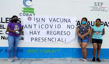 Padres de familia exigen vacunas para regreso a clases en Tamaulipas