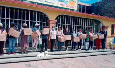 Continúa Antorcha entrega de despensas a grupos vulnerables de Tlaxcala 