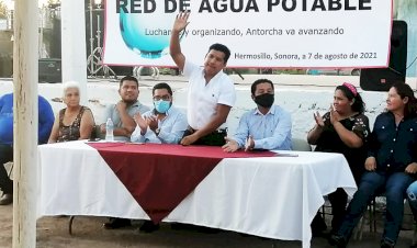 Inauguran tomas de agua en colonias antorchistas de Hermosillo