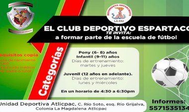 Club Espartaco de La Paz anuncia escuela de futbol