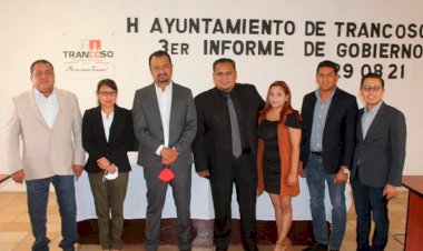 Dirige Cesar Ortiz mensaje al pueblo de Trancoso por Tercer Informe de Gobierno 