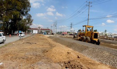 Construyen distribuidor vial San Isidro para aliviar tráfico en Ixtapaluca 