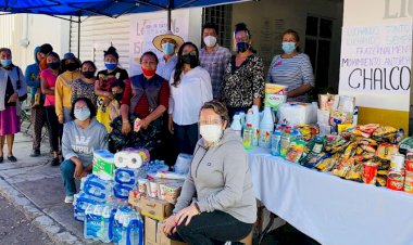 Colecta víveres Antorcha para damnificados por las lluvias en Chalco