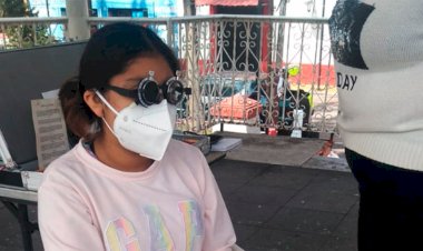 Antorcha lleva jornada de salud visual a Mixquic, Tláhuac