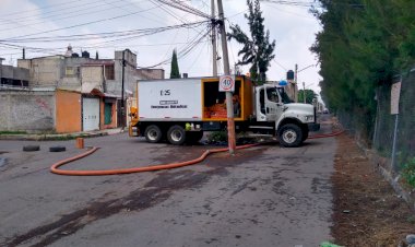 Antorcha logra motobomba para limpiar canal en Tláhuac 
