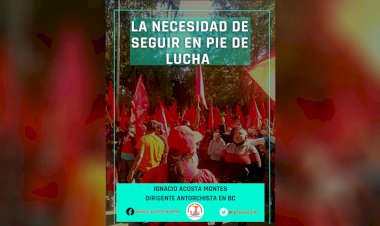 La necesidad de seguir en pie de lucha