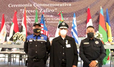 Reconocen a Chimalhuacán con Presea Zafiro en profesionalización policial