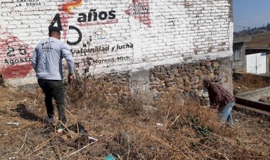 Entornos limpios por salud y seguridad, aseguran antorchistas de Jacona