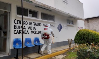 Sanitizan Centro de Salud y CIS de San José Ixtapa