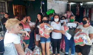 Antorchistas de Matamoros reciben apoyo alimentario