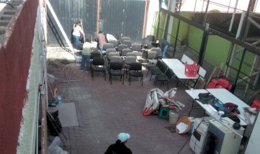 Antorcha sanitiza espacios públicos de UHAPI de Iztapalapa