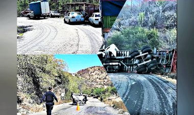 Pésimas condiciones en las carreteras de la Mixteca